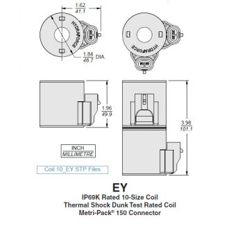 Coil 24VDC 18.2W h = 49.3mm